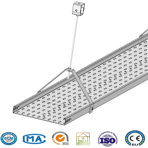 Cable Tray Support using Slotted Channel cable ladder support bracket Cable Tray / Ladder Double Tier Trapeze Bracket