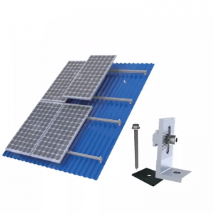 Qinkai Pitched Corrugated Trapezoidal Standing Seam PV Structure Solar Panel Metal Tin Roof Mounting Brackets