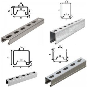 Qinkai Stainless steel Aluminium Steel Frp Slotted Strut Channel Dengan Sertifikat CE dan ISO