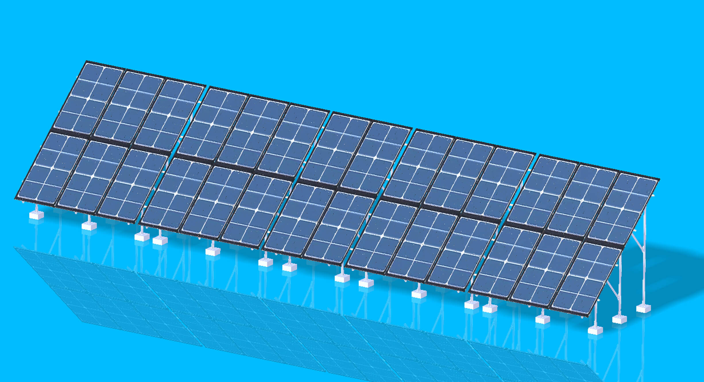 hệ thống mouting mặt đất năng lượng mặt trời