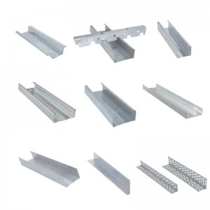 Qinkai Galvanized steel drywall profile holder metal stud/track/Omega/C/U furring channel Light Steel Keel