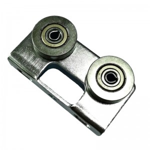 Rulli in acciaio zincato Rulli Rulli Puleggia per porta scorrevole Rullo in acciaio con canale C