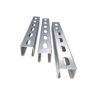 Qinkai  41*41 perforated GI steel anti-corrosion outdoor Hot-dipped Galvanized c channel