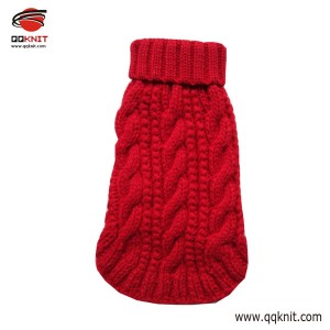 Cable knit dog sweater pet jumper|QQKNIT