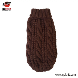 Кабелски плетен џемпер за кучешки џемпер производител |QQKNIT