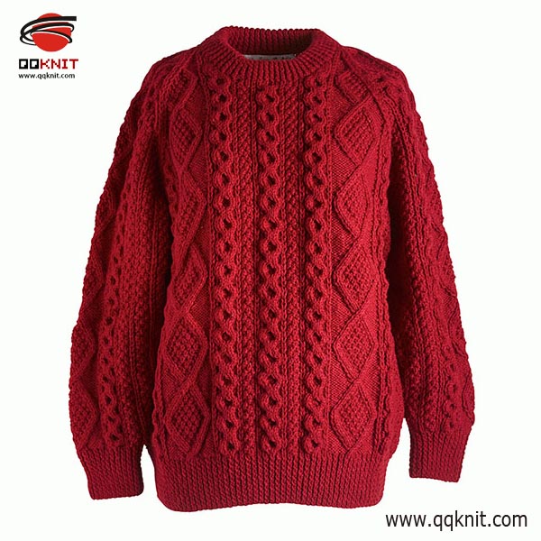 China New Product Hand Knitted Womens Sweaters – Cotton Cable Knit Sweater Women Custom Jumper|QQKNIT – Qian Qian