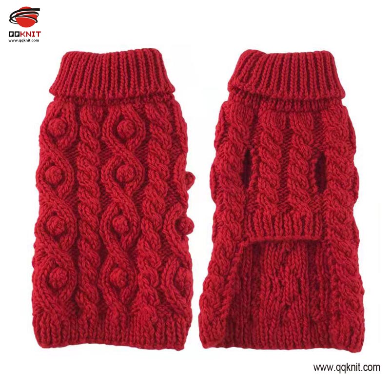 Discountable price Handmade Cable Knit Wool Dog Sweater - Knitted dog sweater handmade with cable pattern | QQKNIT – Qian Qian