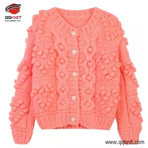 Hand Knitted Sweater for Ladies Factory OEM Design|QQKNIT
