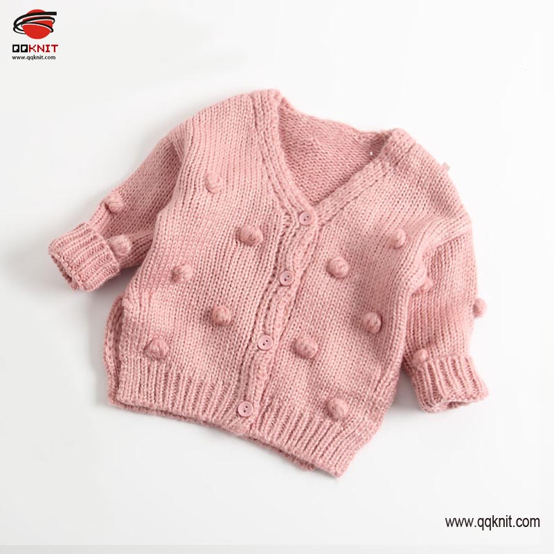 Professional China Hand Knit Baby Sweater - Hand knitted baby sweaters for sale kids cardigans|QQKNIT – Qian Qian detail pictures