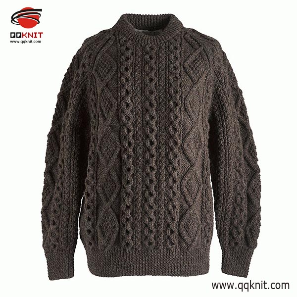 8 Year Exporter Cable Knit Sweater For Women - Cotton Cable Knit Sweater Women Custom Jumper|QQKNIT – Qian Qian detail pictures