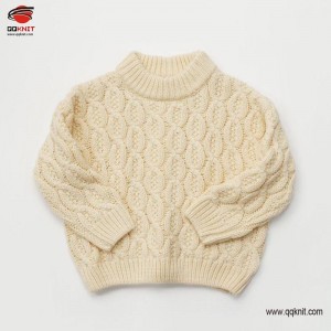 Свитерҳои дастии кӯдаконаи пашмӣ пуловери трикотажӣ барои фурӯш|QQKNIT