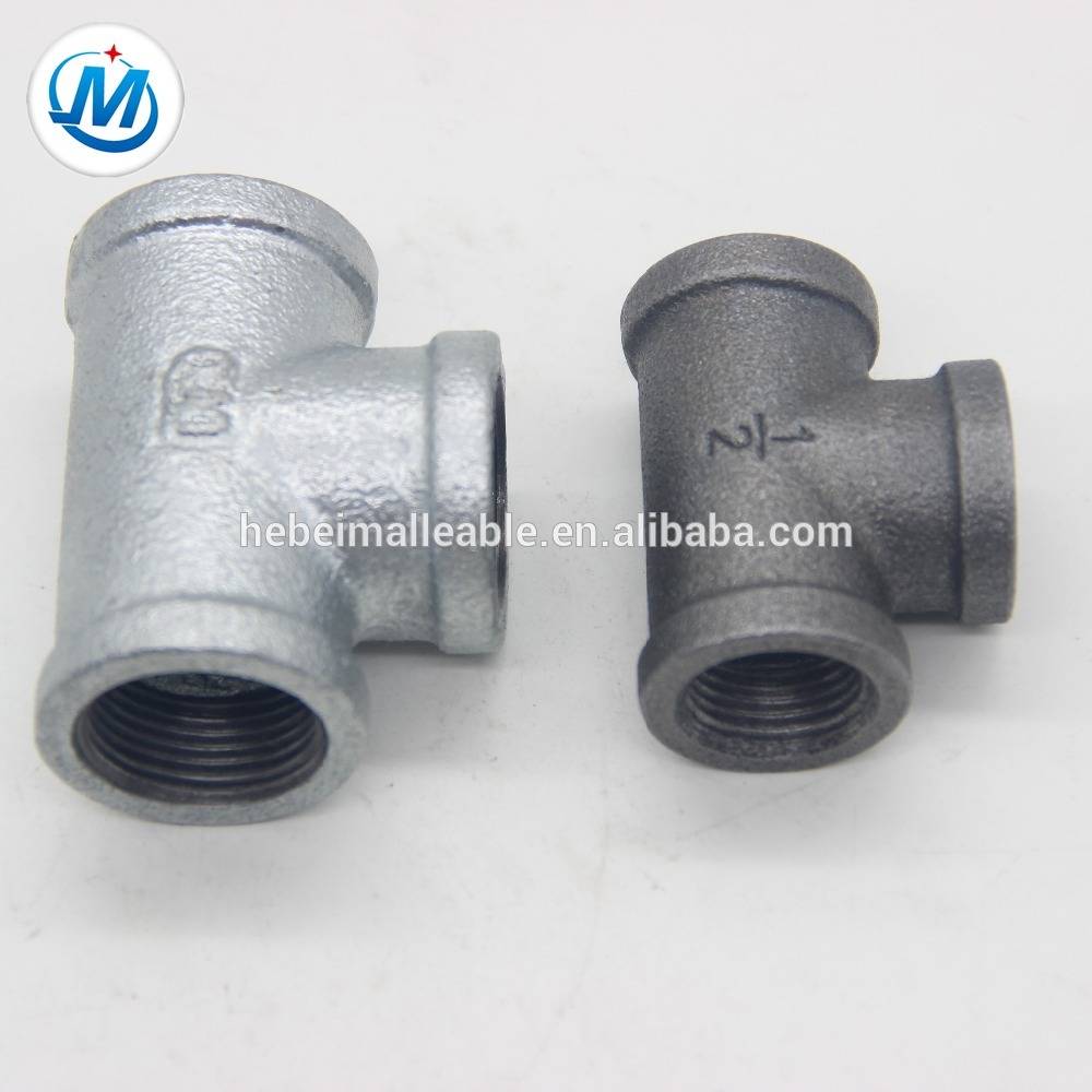 malleable cast iron pipe fitting tee plumbing materials