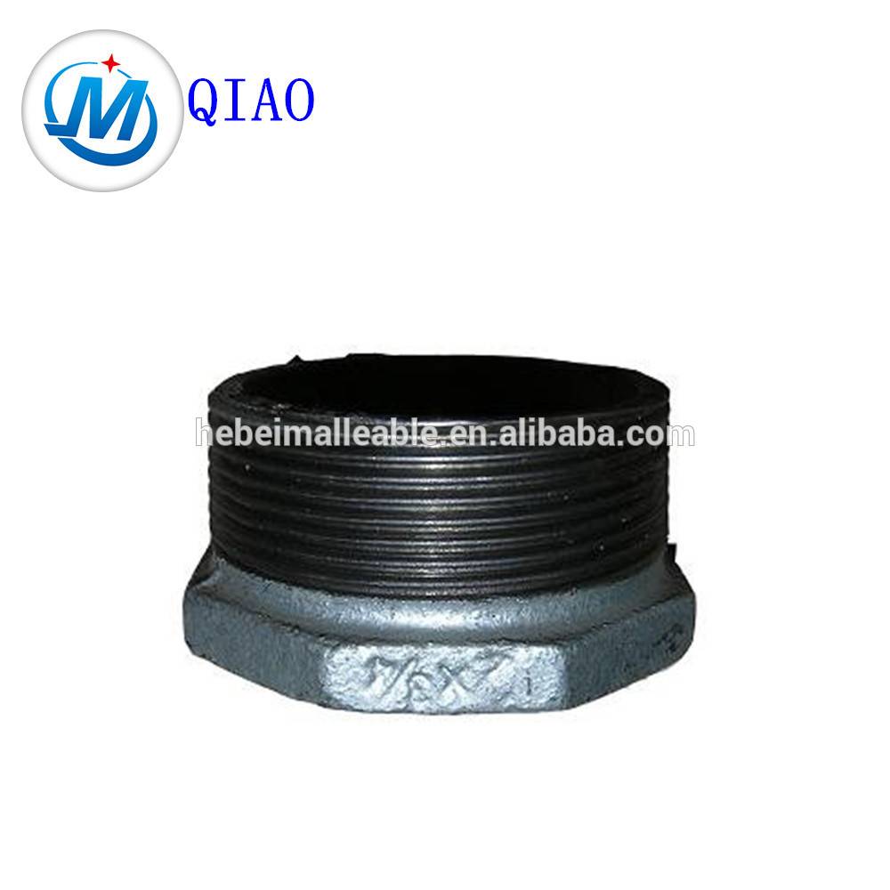Factory making Threaded Pipe Fitting - QXM galvanized malleable cast iron pipe fittings reducing bushing – Jinmai Casting