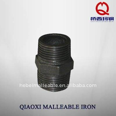 black npt gi hex pipe fitting cast tube connection male nipple