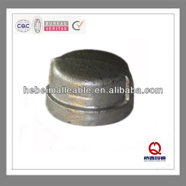 galvanized casting malleable iron pipe fitting ball end screw cap