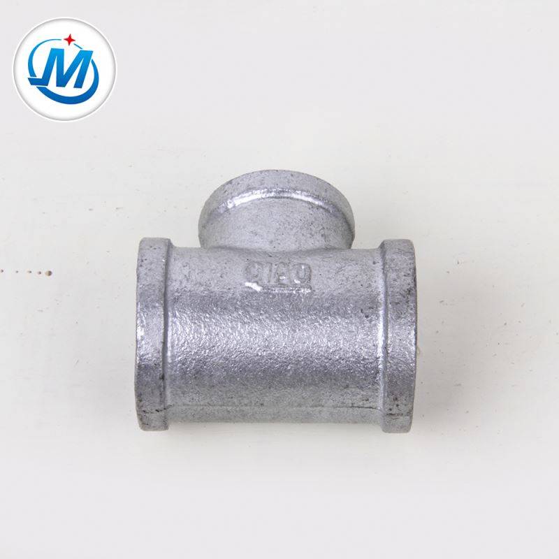 Strong Production Capacity Malleable Pipe Fitting GI Surface Threaded Equal Tee