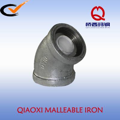 OEM Manufacturer High Quality Stainless Steel Fittings - gi elbow banded 45 degree pipe fittings (manufacturer) hot galvanized 1/2" NPT HB CN QIAO – Jinmai Casting