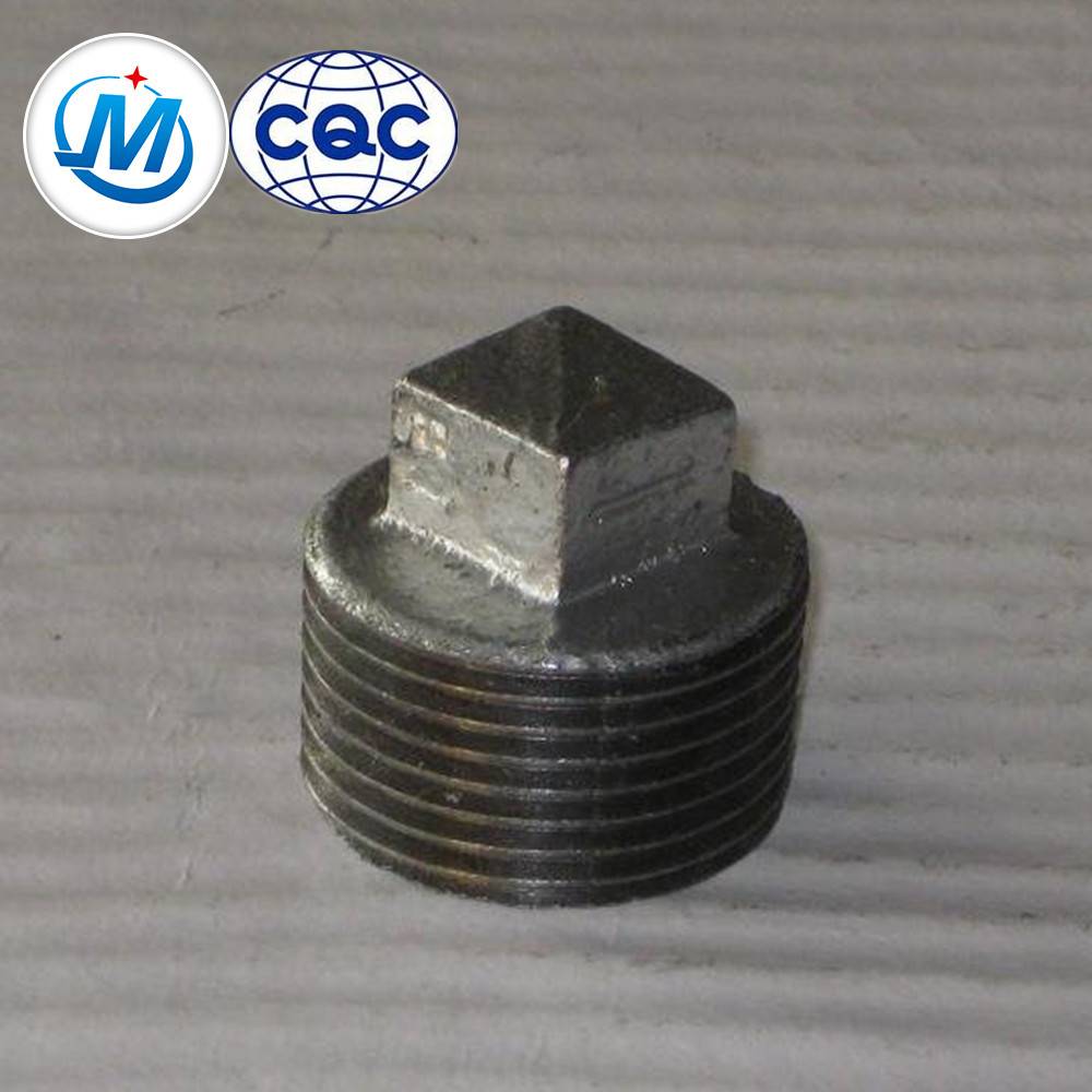 malleable iron pipe fitting applicable gas bs din npt 1/4" Plain Plug
