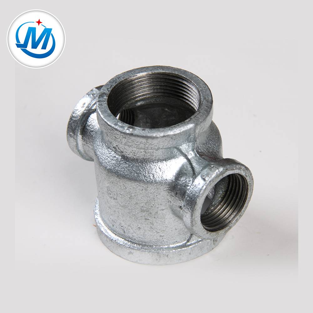 Galvanized Malleable Iron Pipe Fitting Reducing Cross
