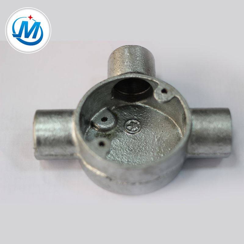 ISO 9001 Certification 100% Pressure Test China Three Way Malleable Iron Junction Box