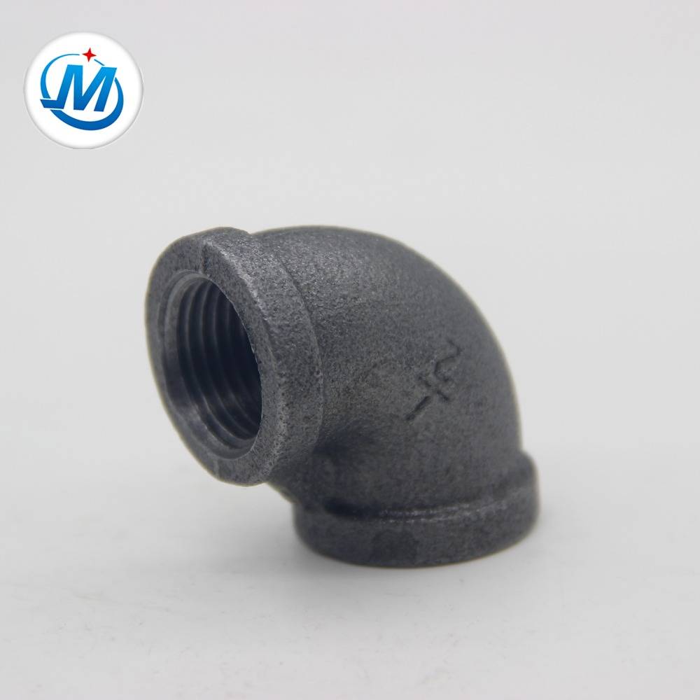 Black 1/2" female elbow malleable iron pipe fittings