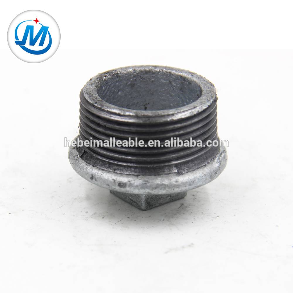 NO. 291 Malleable Iron Pipe Fitting Beaded hot dipped galvanized Type Plug