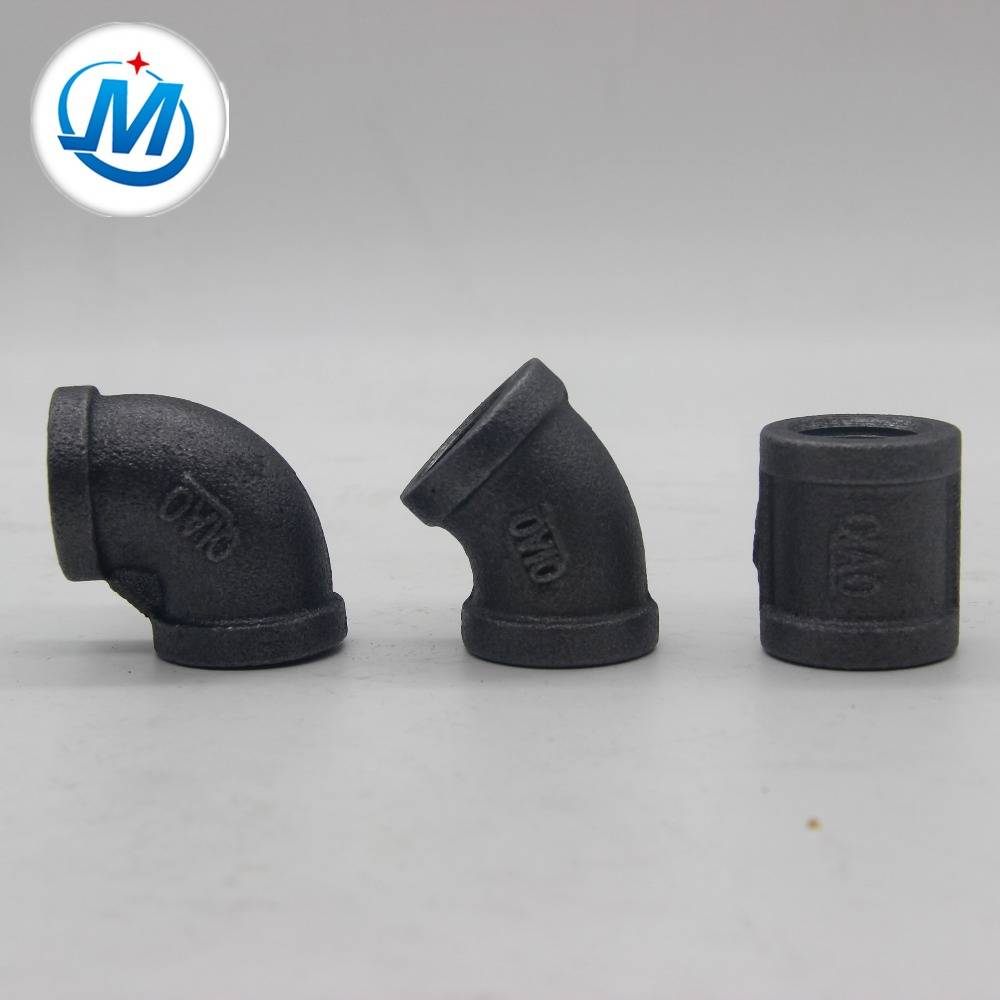 cast iron pipe fitting black elbow socket banded
