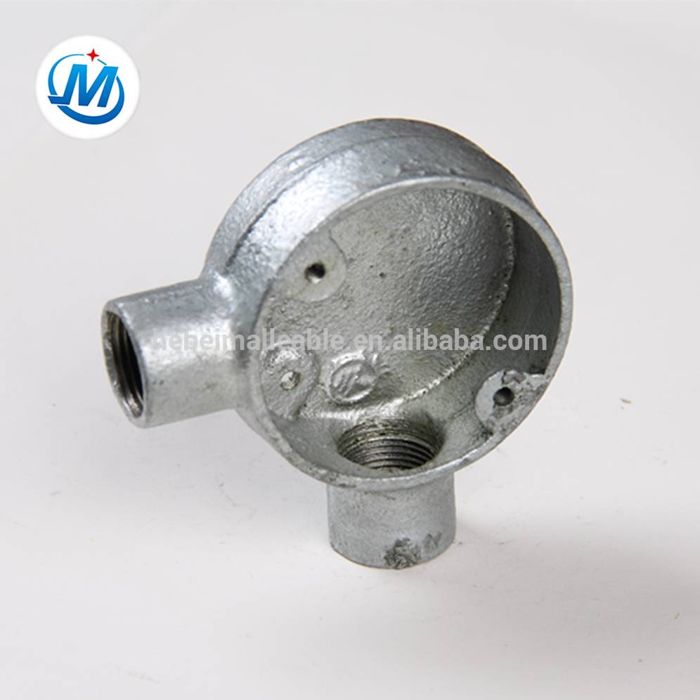 factory customized Carbon Steel Thread - galvanized metal electric angle conduit box,junction box – Jinmai Casting