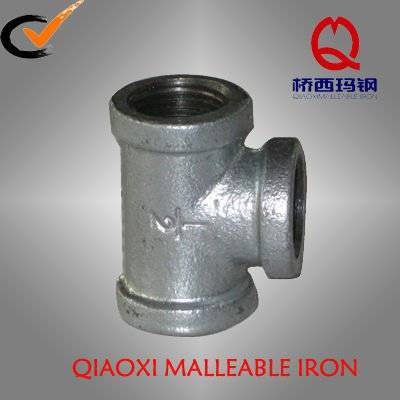 Malleable cast iron galvanized pipe fittings Tee