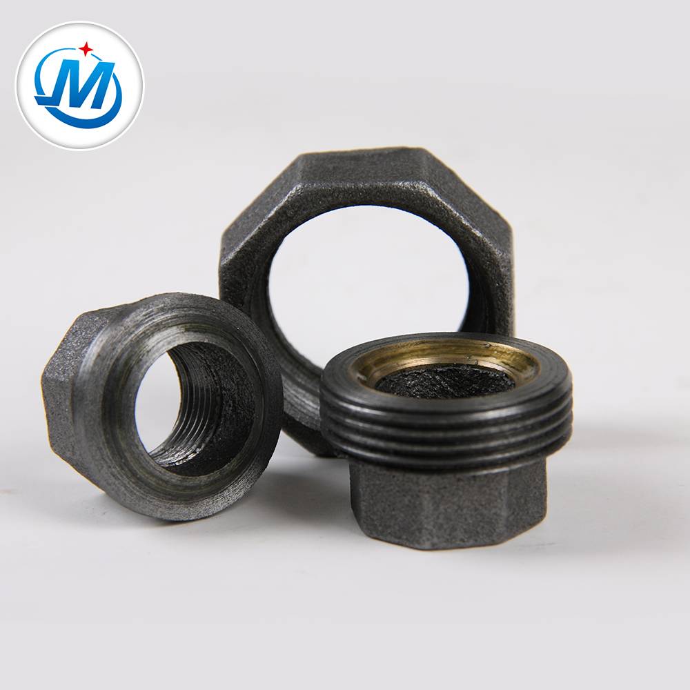 Discountable price Butt Welded Pipe End Screw Cap - GI Hexagon Malleable Iron Pipe Fitting Union Conical Joint Brass to Iron Seat – Jinmai Casting