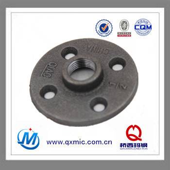 black Malleable Iron Pipe Fitting floor flange