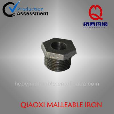 electro galvanized malleable iron pipe fittings hexagon reducing bushing