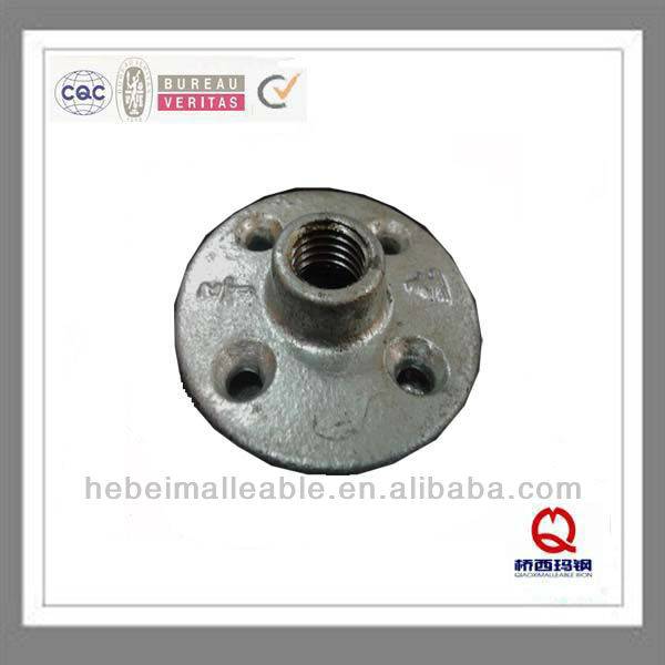 QIAO npt 3/4"malleable iron threaded flange with four holes