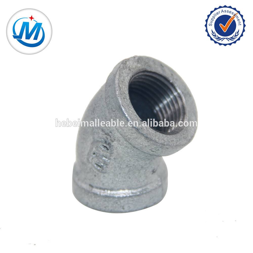 QIAO CWD Brand malleable iron pipe fitting elbow 45 Degree