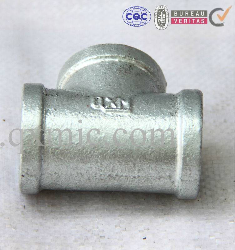 Malleable iron pipe fittings Tee 130 American standard and British standard
