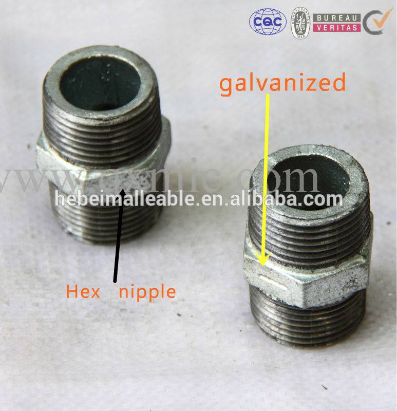 Malleable Iron Pipe Fitting Male Hexagon Nipple280