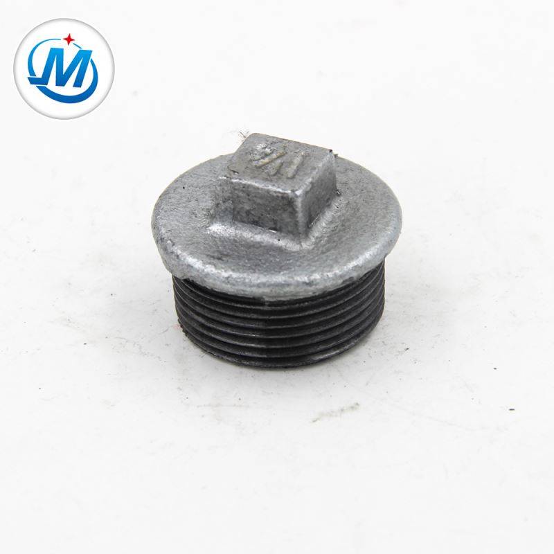 Quality Controlling Strictly Water Supply DIN Malleable Iron Pipe Fittings Threaded Tube Plug