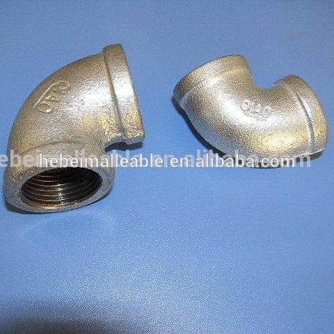 malleable iron pipe fitting hot-dipped galvanized banded elbow