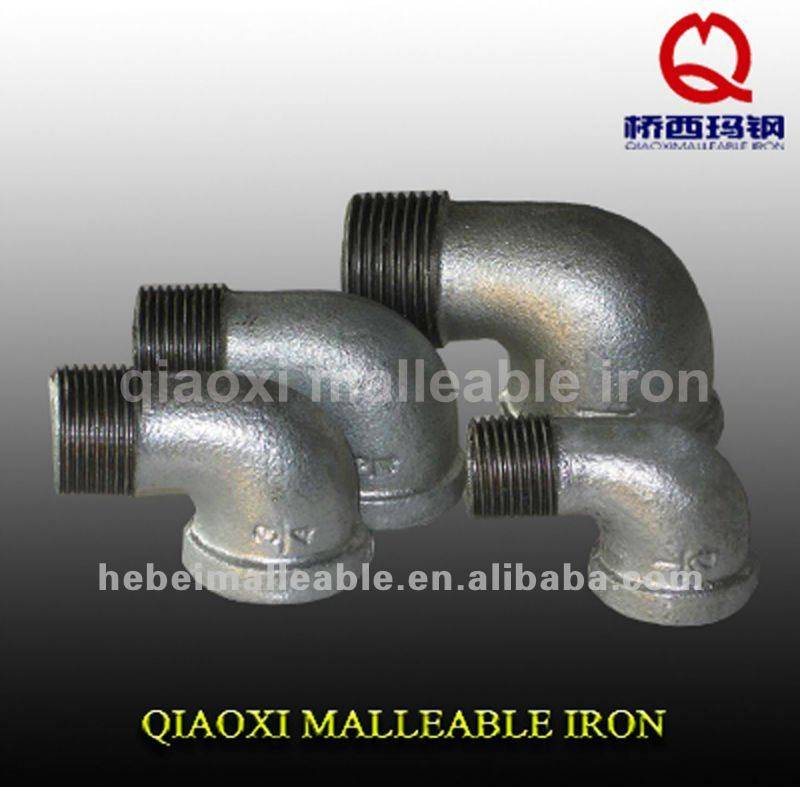 150 lbs galvanized Pipe fittings male and female Elbow 90 degree banded equal
