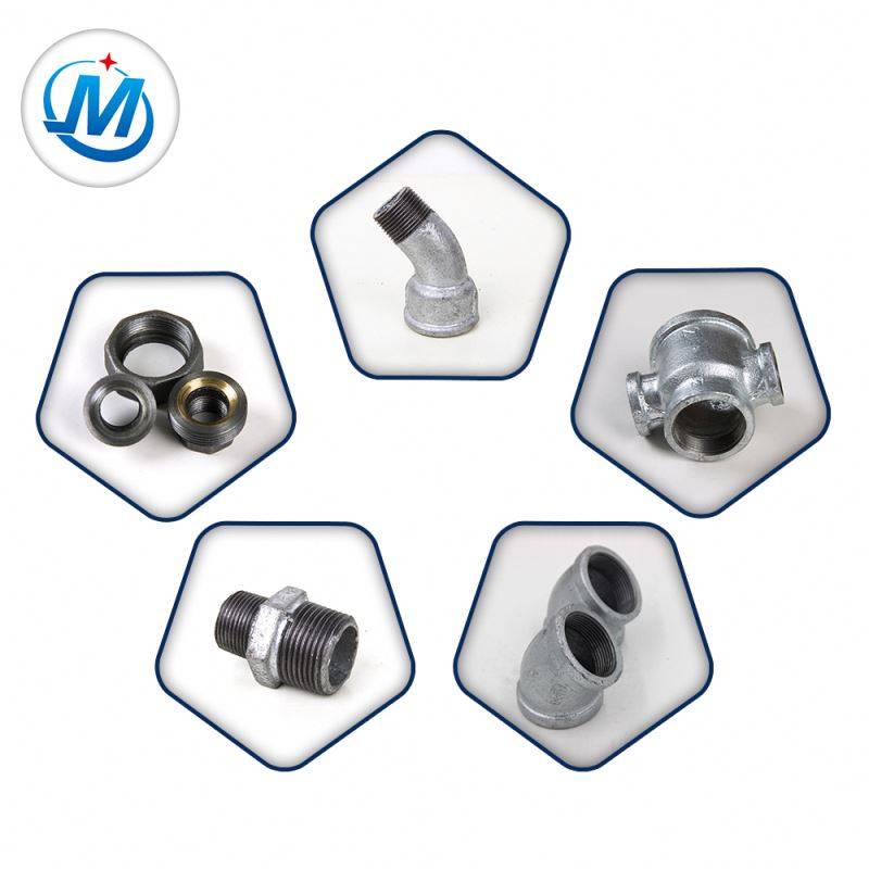 professional factory for Brass Pipe Fitting 3 Way Tee - Dip Galvanized Malleable Cast Iron Water Pipe Fittings – Jinmai Casting