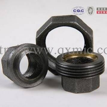 Bottom price Union Elbow Compression Tube Fittings - hot sale black Malleable Iron pipe fitting 2-1/2"Union with Brass Seat – Jinmai Casting