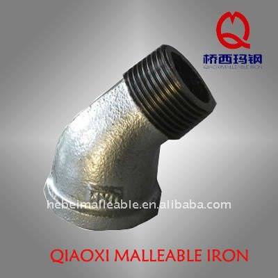GI pipe fitting 45 degree banded reducing street elbow