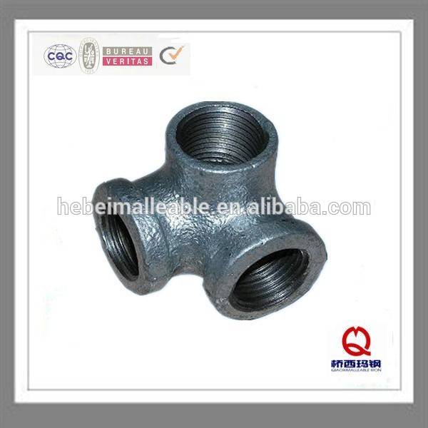 hebei factory supply low price elbow NO. 90 china round galvanized malleable iron 3 way elbow pipe fittings
