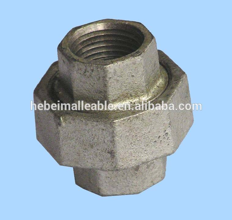 electrical galvanized malleable iron gi union pipe fitting with good quality and low price