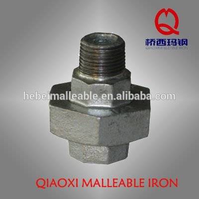 Malleable Iron 300# Galvanized Threaded Union Elbow with Brass