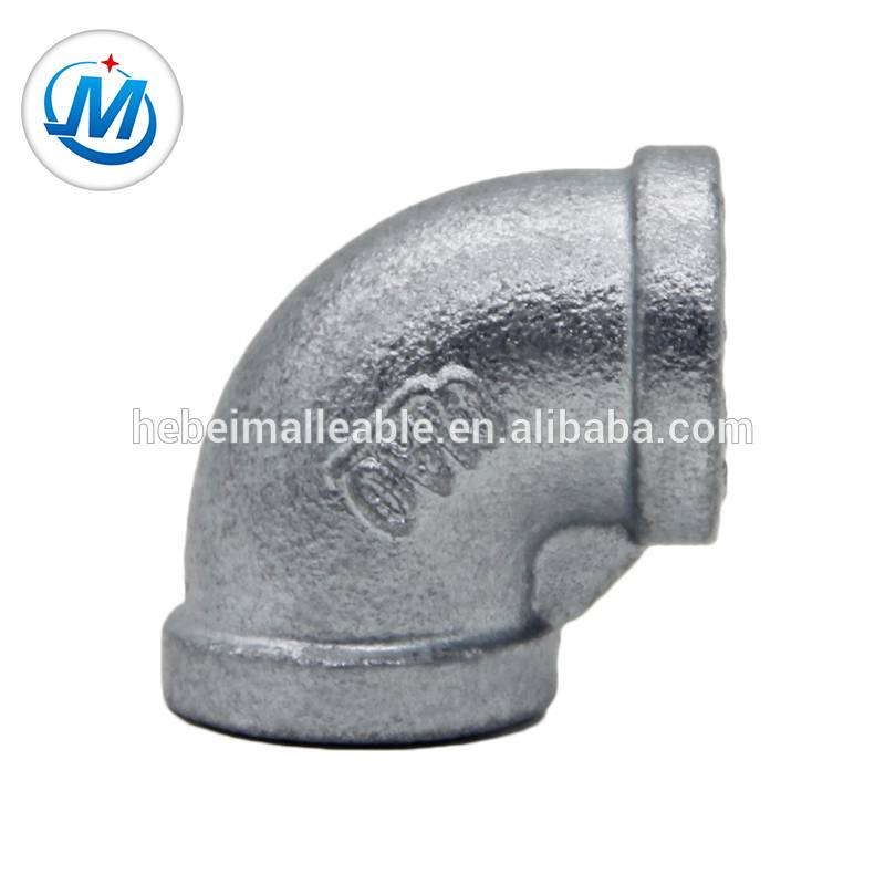 malleable iron pipe fitting 90 degree elbow