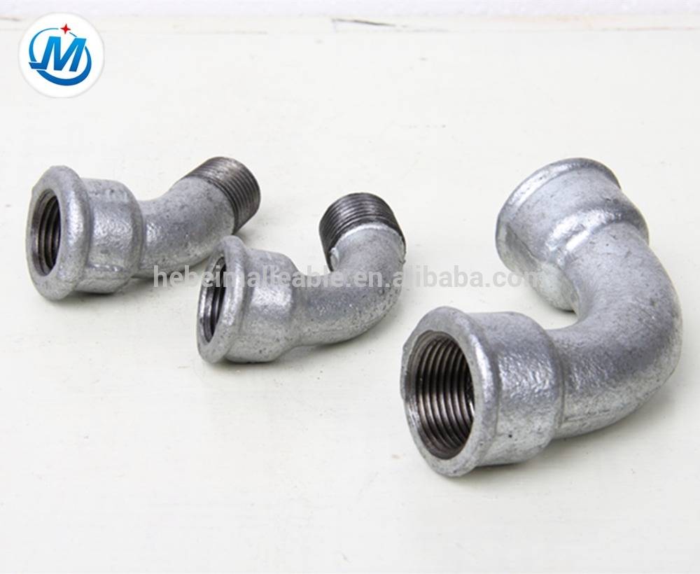 shijiazhuang galvanized malleable iron pipe fitting male and female 90 degree bends