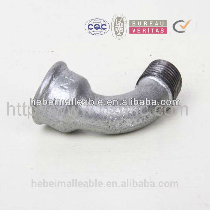 2015 new hebei factory supply galvanized malleable cast iron bend ANSI standard threaded pipe fitting names and parts