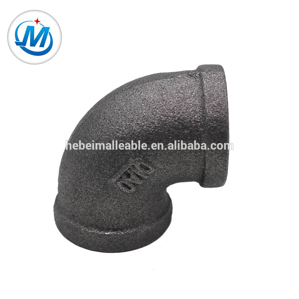 Black Surface malleable iron pipe fitting elbow
