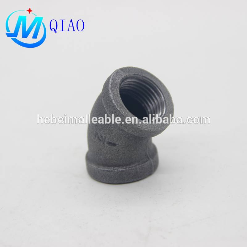 galvanized Malleable cast iron pipe fittings 45 degree elbow